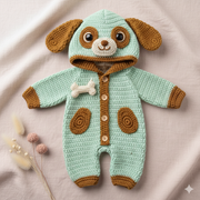 Handmade Crochet Baby Romper – 4 Colors