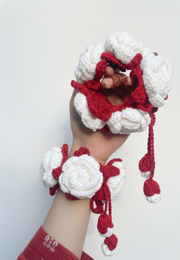 Handmade Crochet Wool Gajra – Soft & Stylish Floral Wrist Accessory