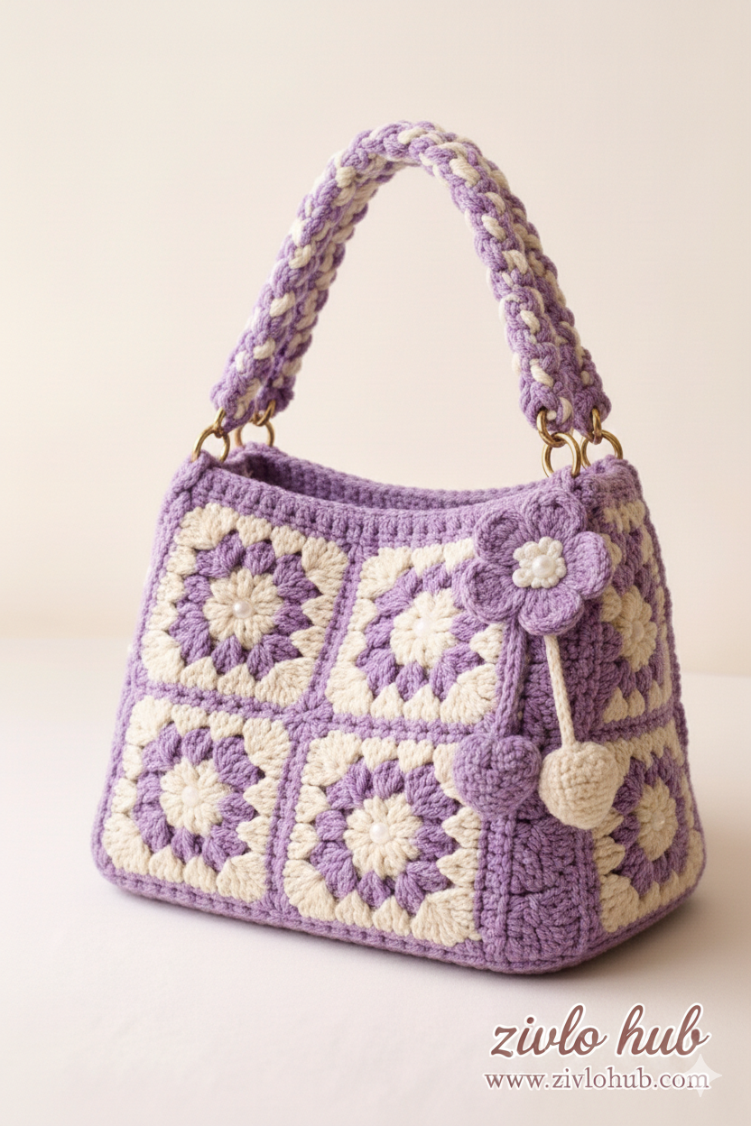 Handmade Crochet Handbag for Women – Lightweight Fashion Bag