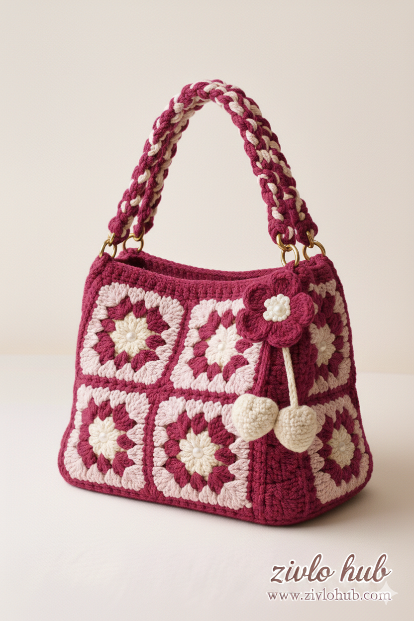 Handmade Crochet Handbag for Women – Lightweight Fashion Bag