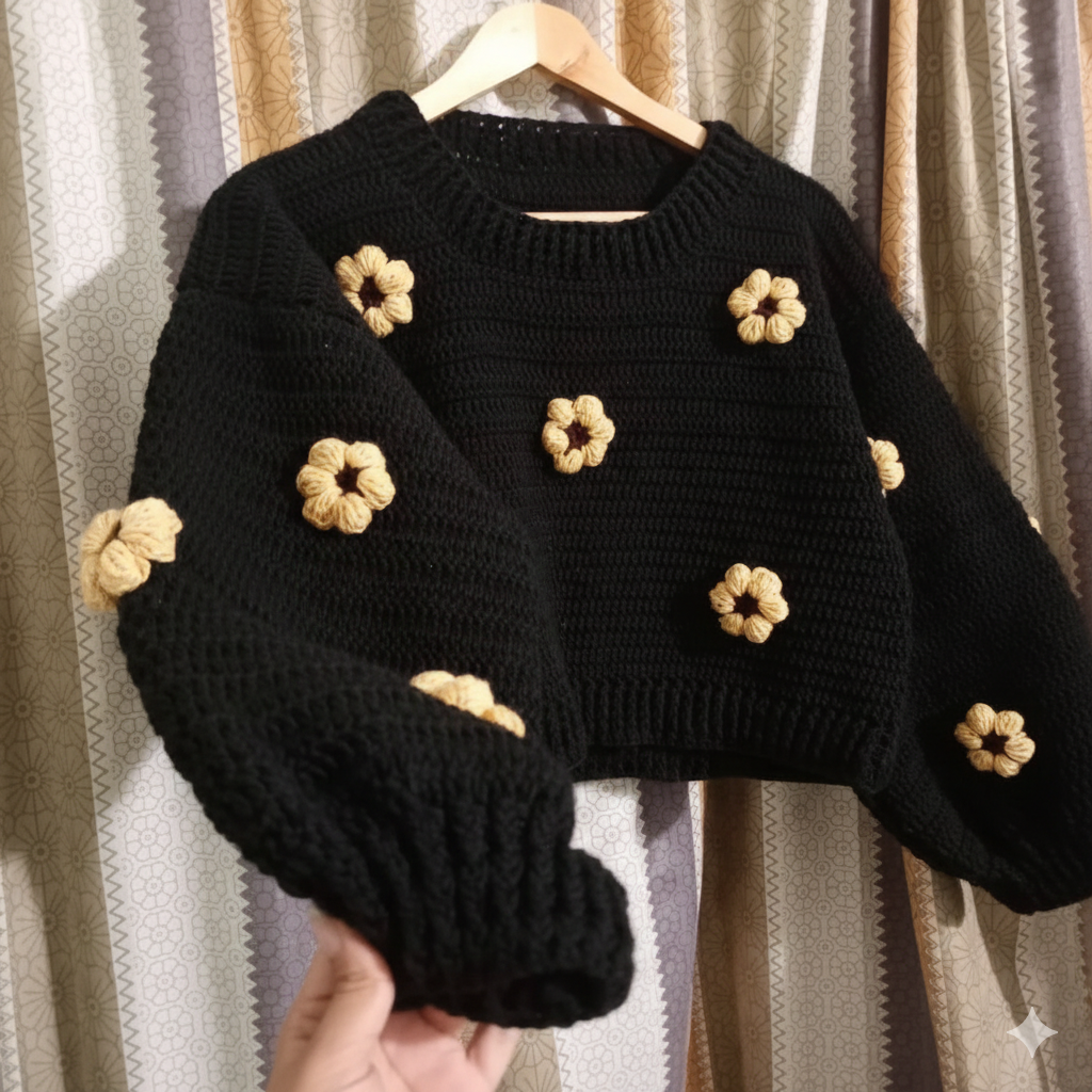 Stylish Handmade Crochet Sweater – Premium Cozy Women's Top