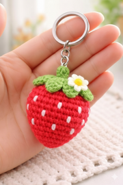 Handmade Crochet Key Chain Ring – Pure Wool | Pack of 3 | Cute & Durable Keychain Set